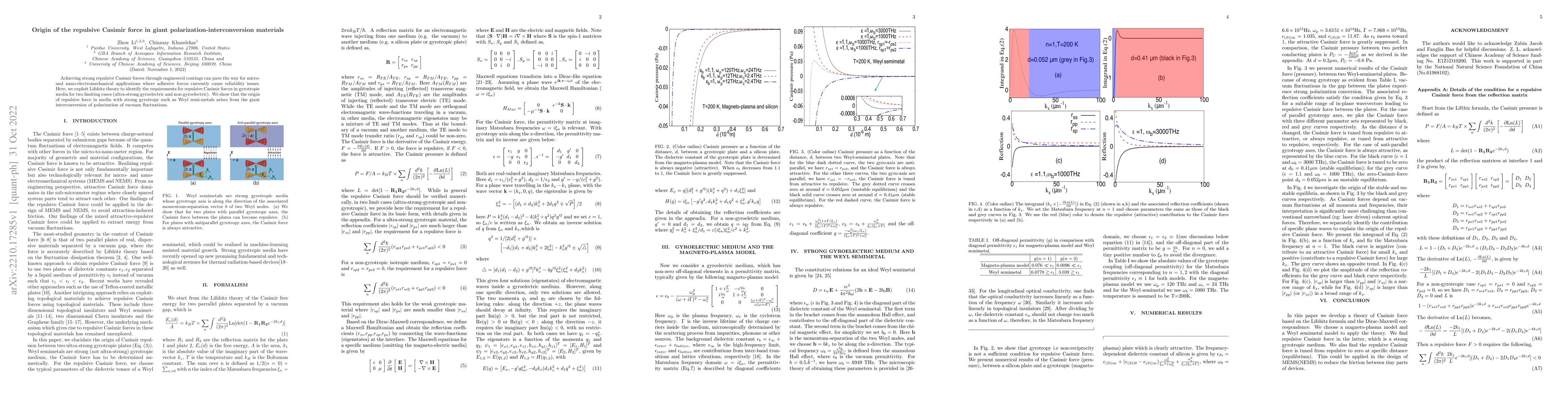 Thumbnail for Origin of the repulsive Casimir force in giant
  polarization-interconversion materials