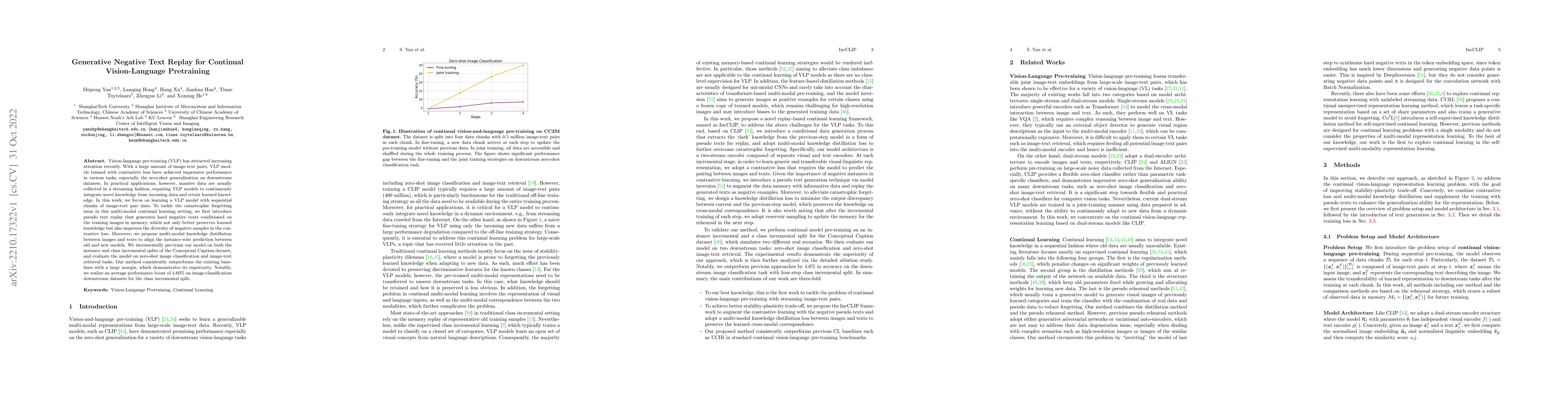 Thumbnail for Generative Negative Text Replay for Continual Vision-Language
  Pretraining