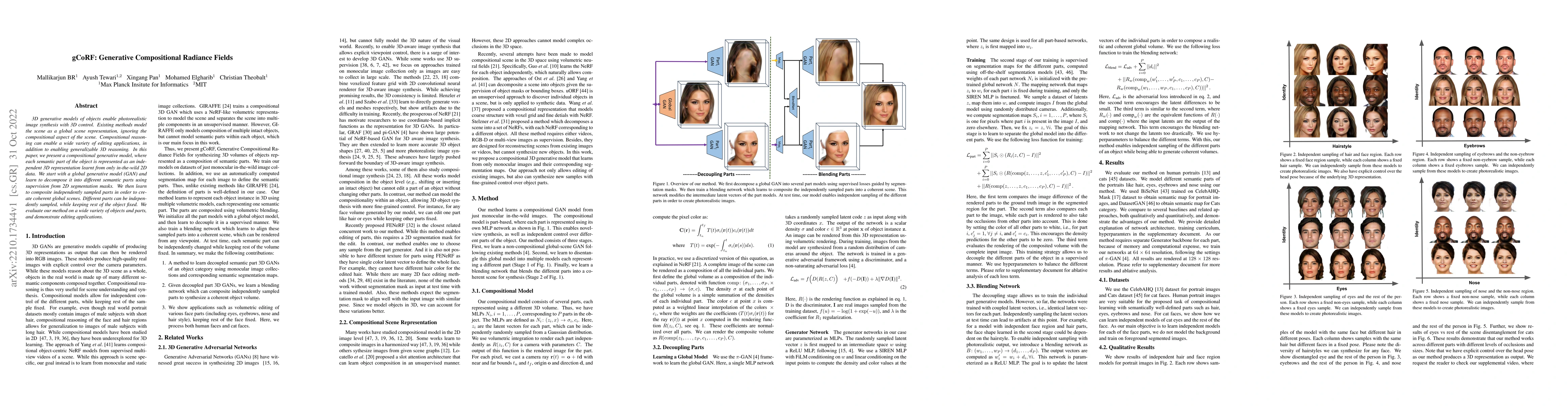 Thumbnail for gCoRF: Generative Compositional Radiance Fields