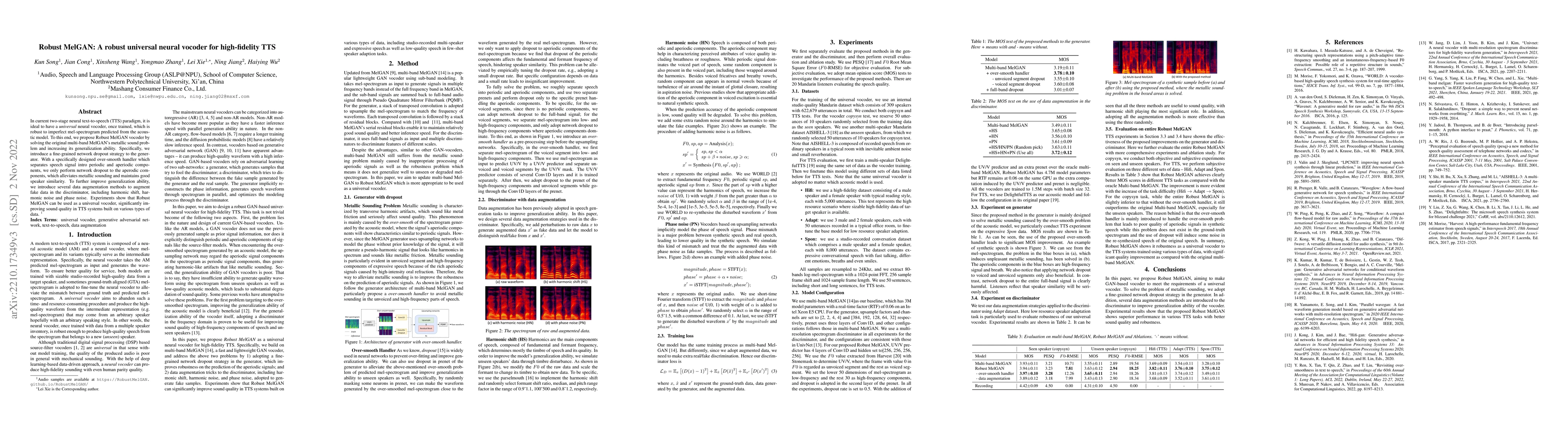 Thumbnail for Robust MelGAN: A robust universal neural vocoder for high-fidelity TTS