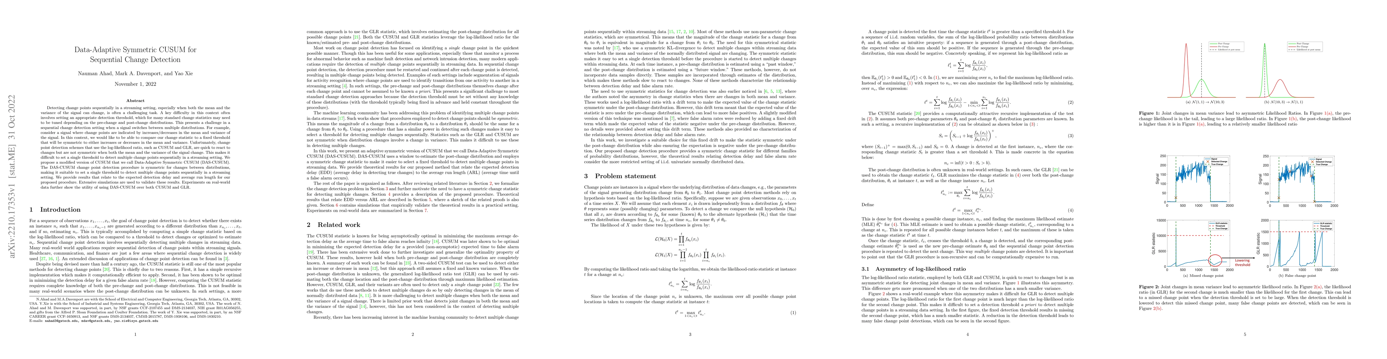 Thumbnail for Data-Adaptive Symmetric CUSUM for Sequential Change Detection