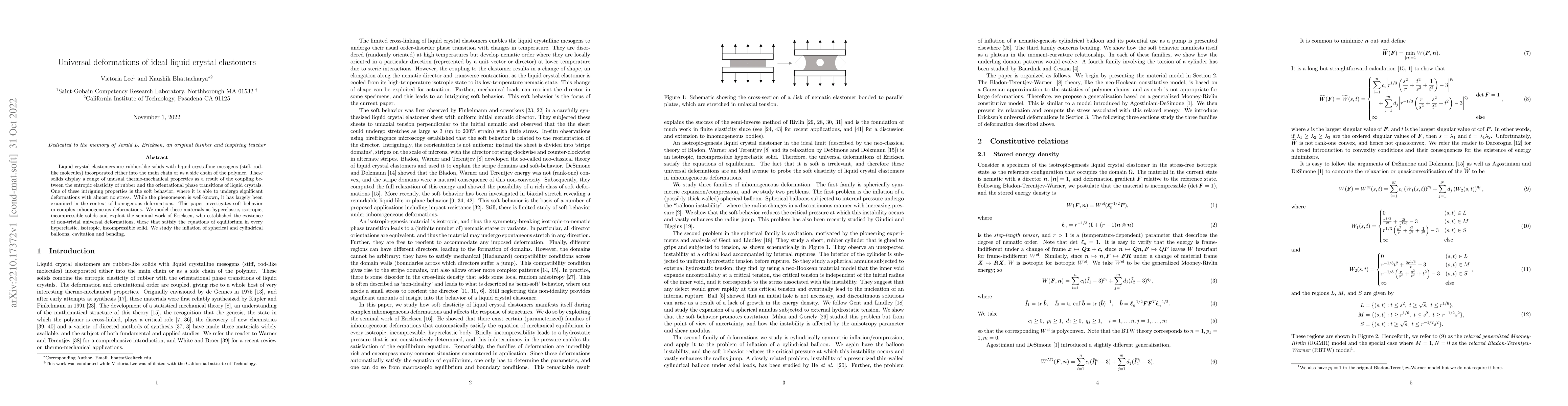Thumbnail for Universal deformations of ideal liquid crystal elastomers