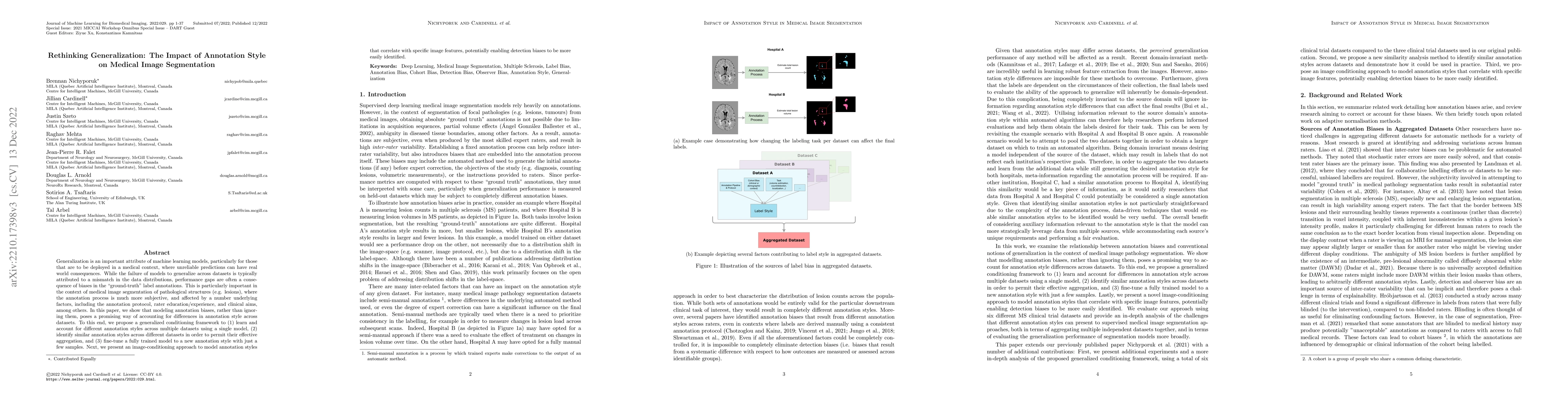 Thumbnail for Rethinking Generalization: The Impact of Annotation Style on Medical
  Image Segmentation