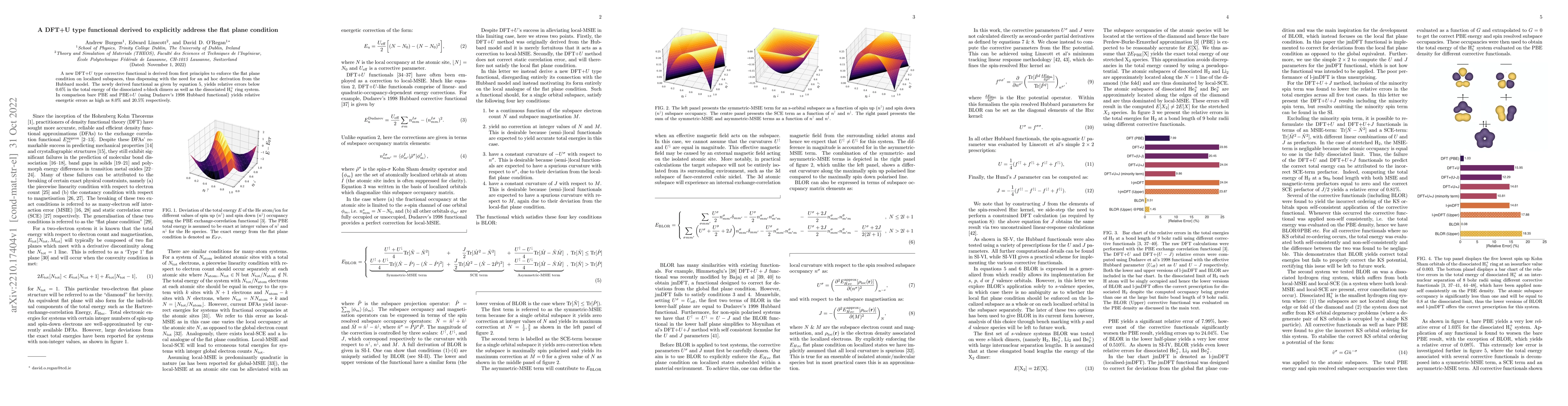 Thumbnail for A DFT+U type functional derived to explicitly address the flat plane
  condition