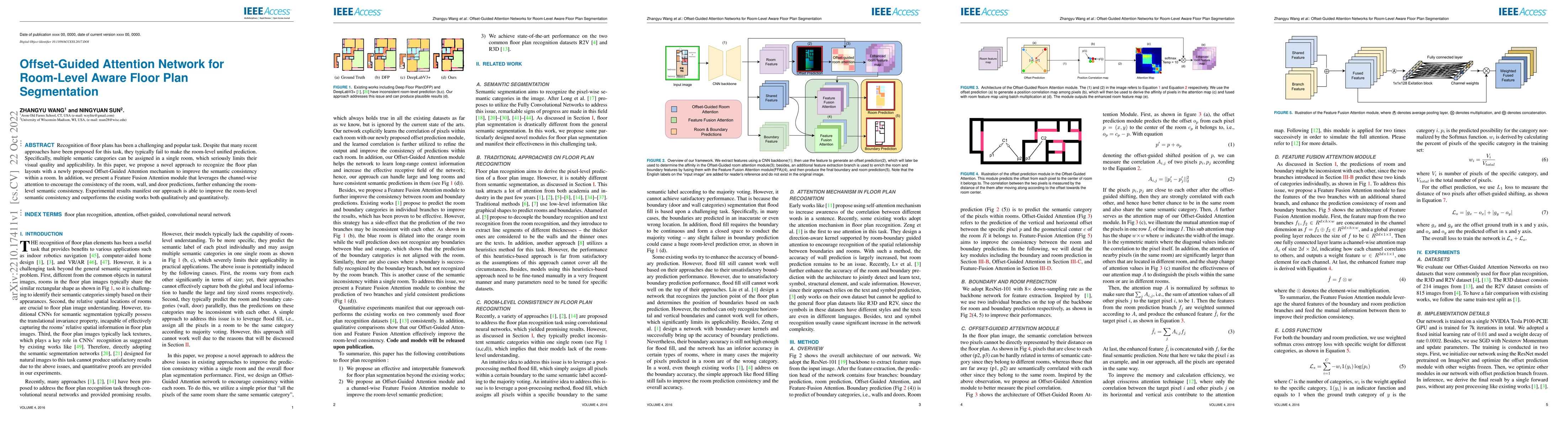 Thumbnail for Offset-Guided Attention Network for Room-Level Aware Floor Plan
  Segmentation