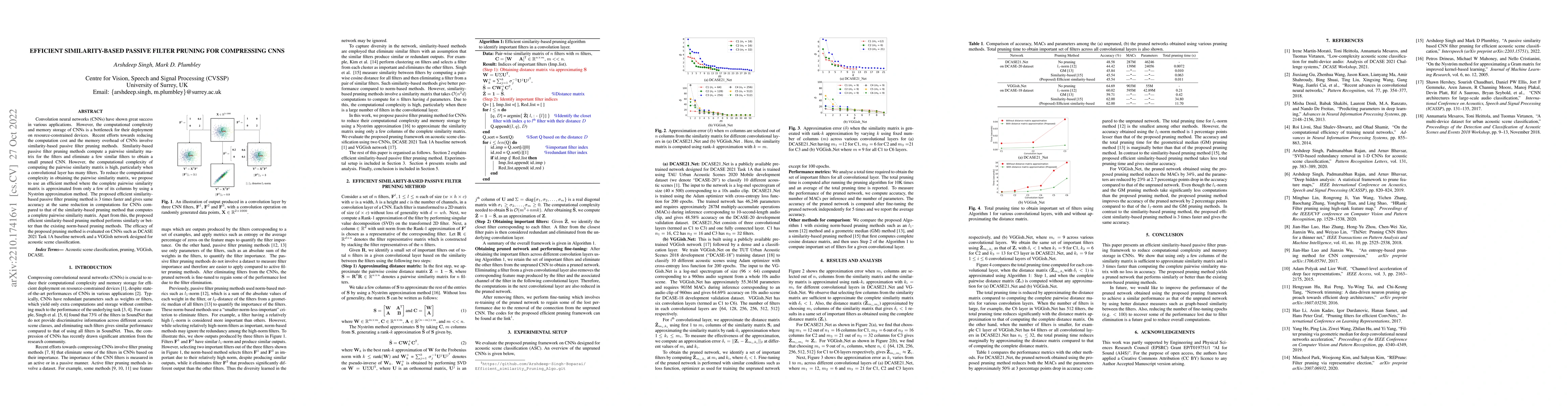 Thumbnail for Efficient Similarity-based Passive Filter Pruning for Compressing CNNs
