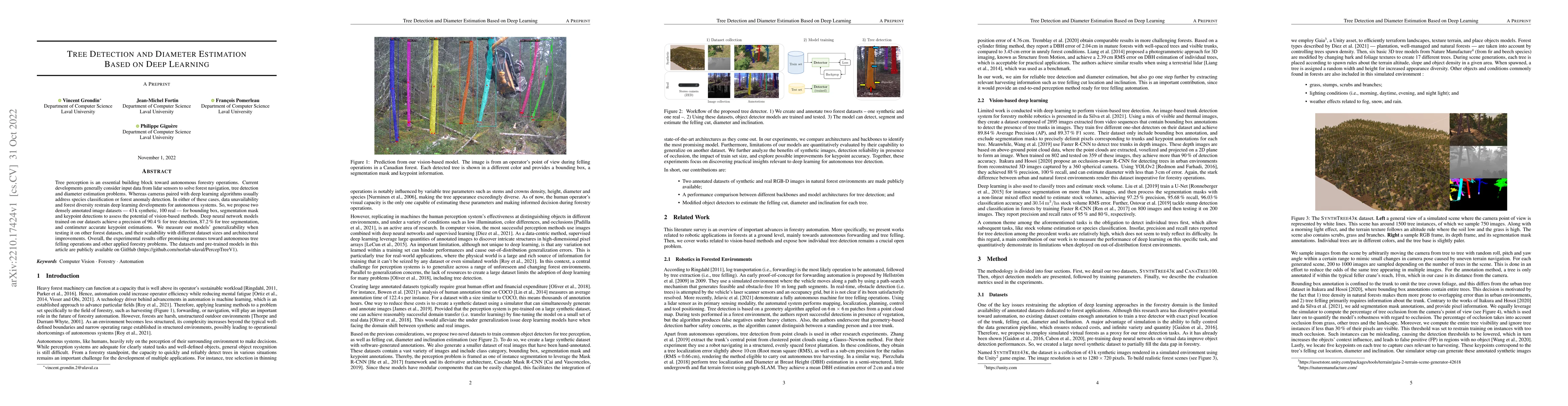 Thumbnail for Tree Detection and Diameter Estimation Based on Deep Learning