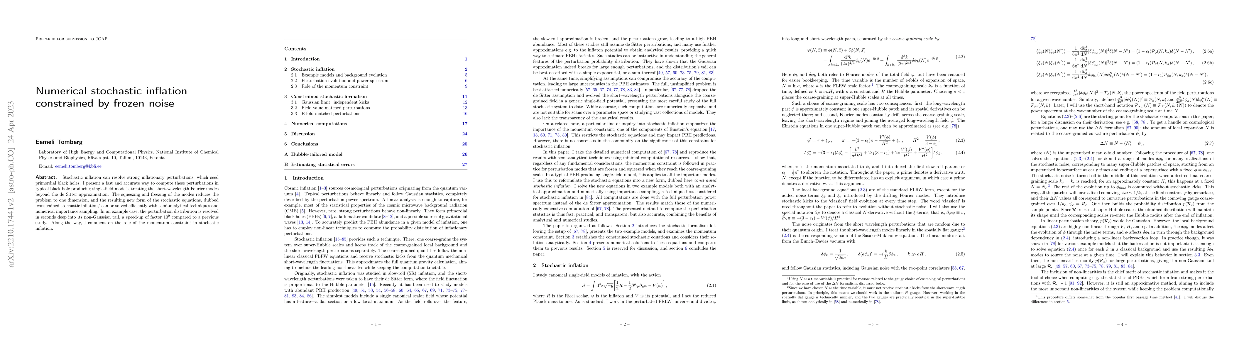 Thumbnail for Numerical stochastic inflation constrained by frozen noise