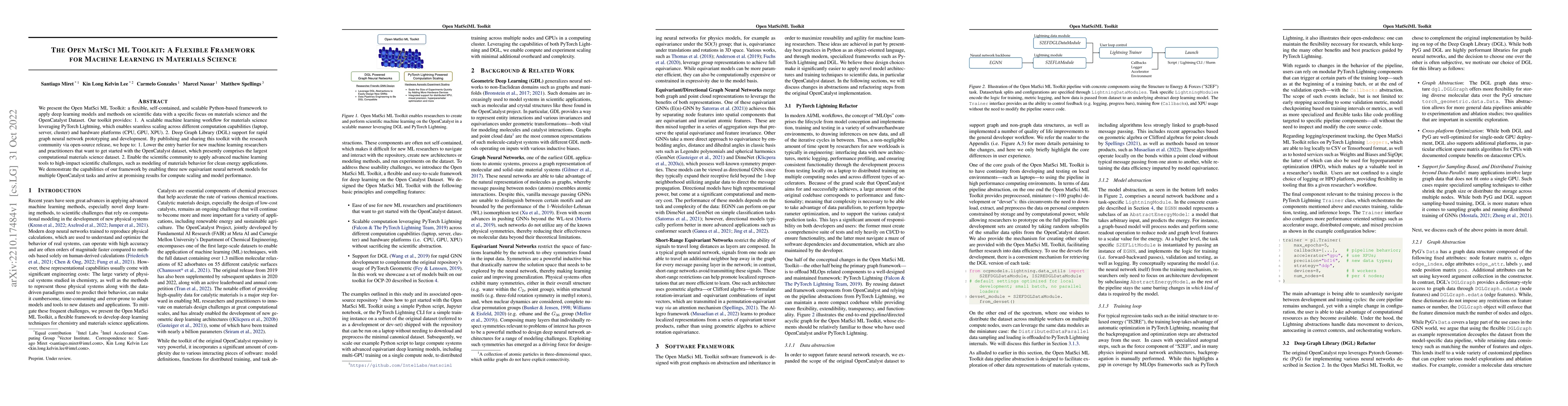 Thumbnail for The Open MatSci ML Toolkit: A Flexible Framework for Machine Learning in
  Materials Science