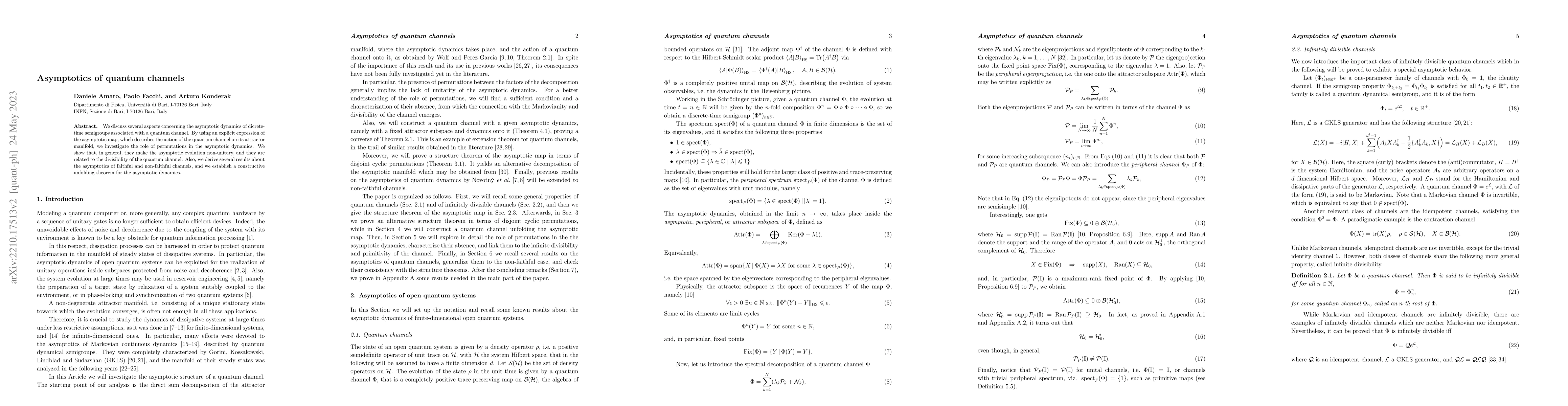 Thumbnail for Asymptotics of quantum channels