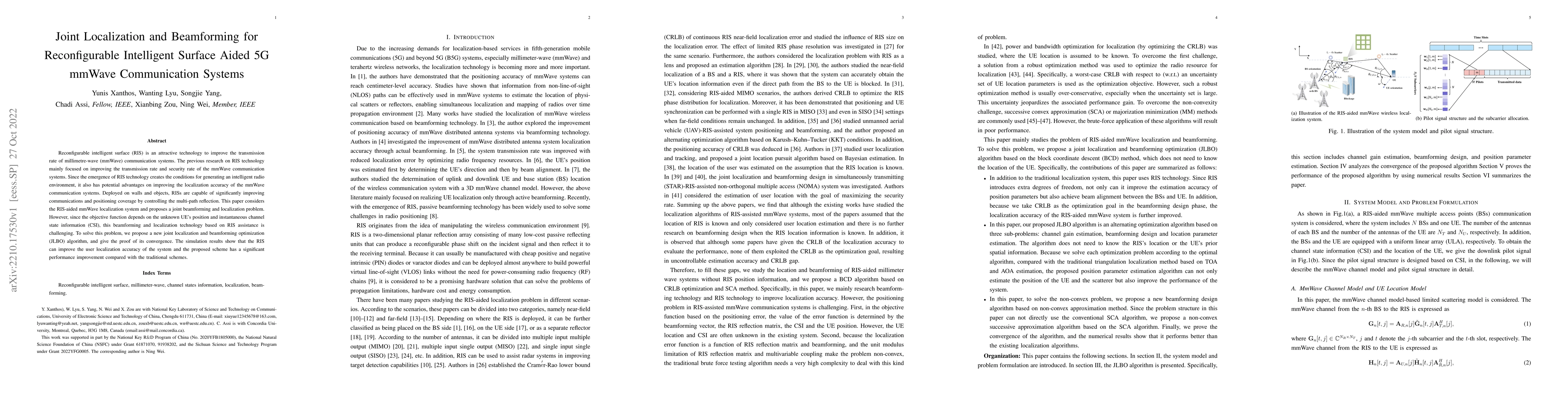 Thumbnail for Joint Localization and Beamforming for Reconfigurable Intelligent
  Surface Aided 5G mmWave Communication Systems