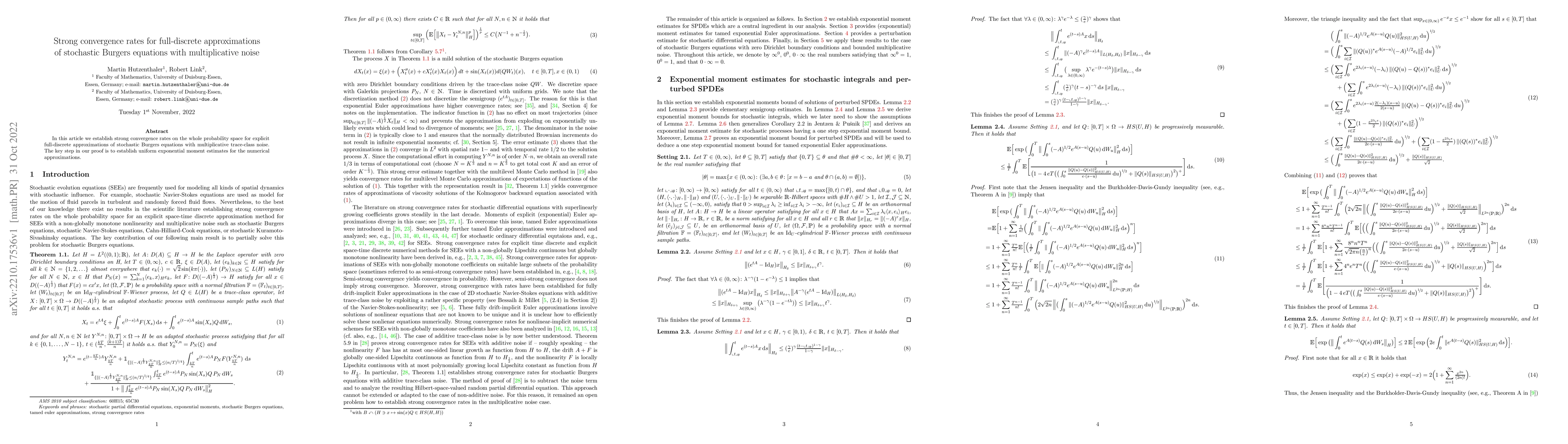 Thumbnail for Strong convergence rates for full-discrete approximations of stochastic
  Burgers equations with multiplicative noise