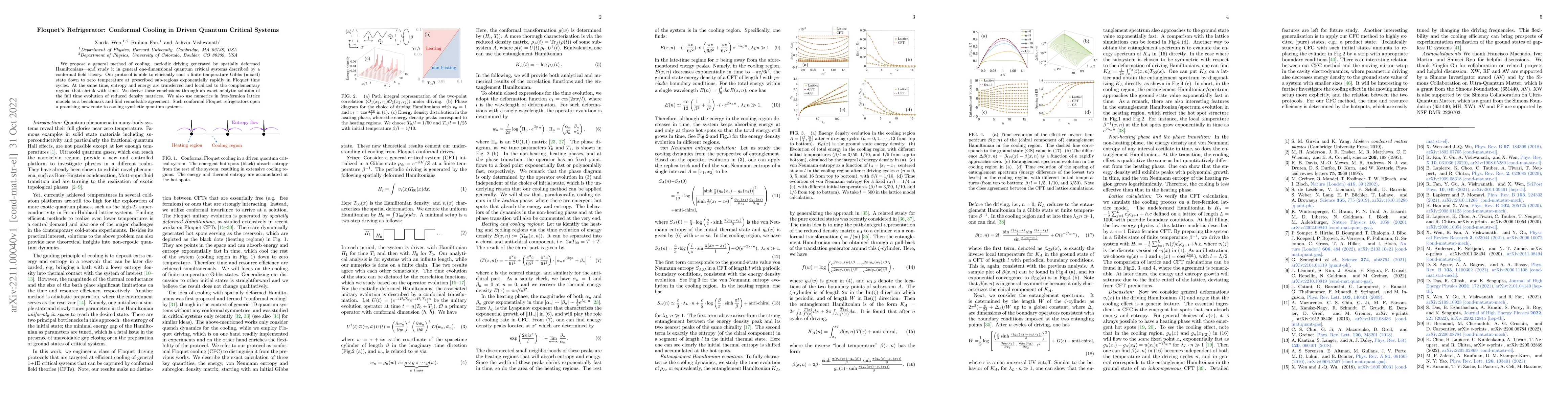 Thumbnail for Floquet's Refrigerator: Conformal Cooling in Driven Quantum Critical
  Systems