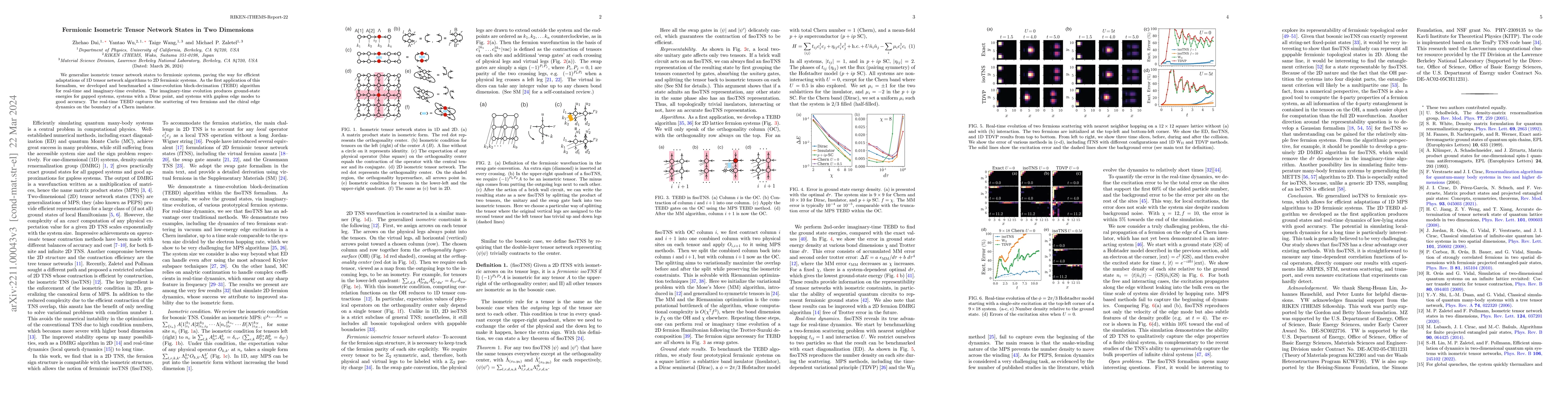 Thumbnail for Fermionic Isometric Tensor Network States in Two Dimensions