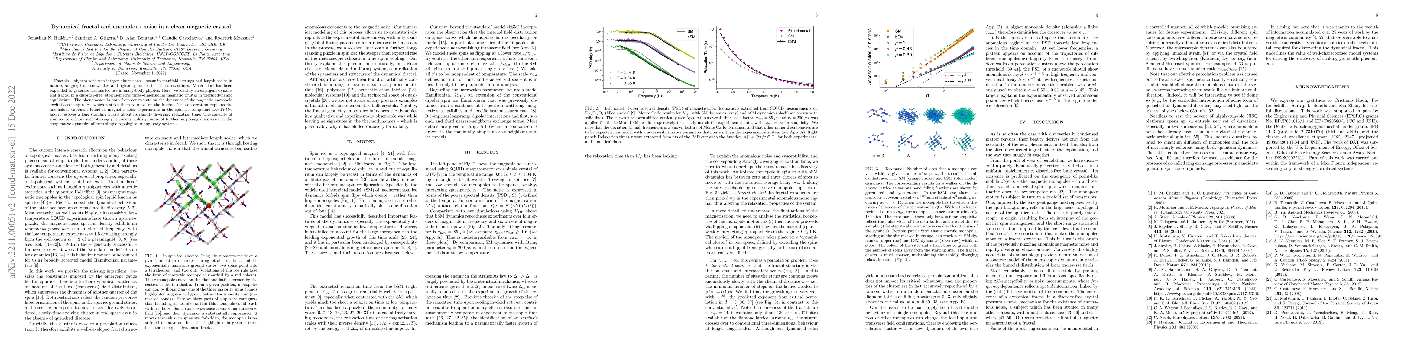 Thumbnail for Dynamical fractal and anomalous noise in a clean magnetic crystal