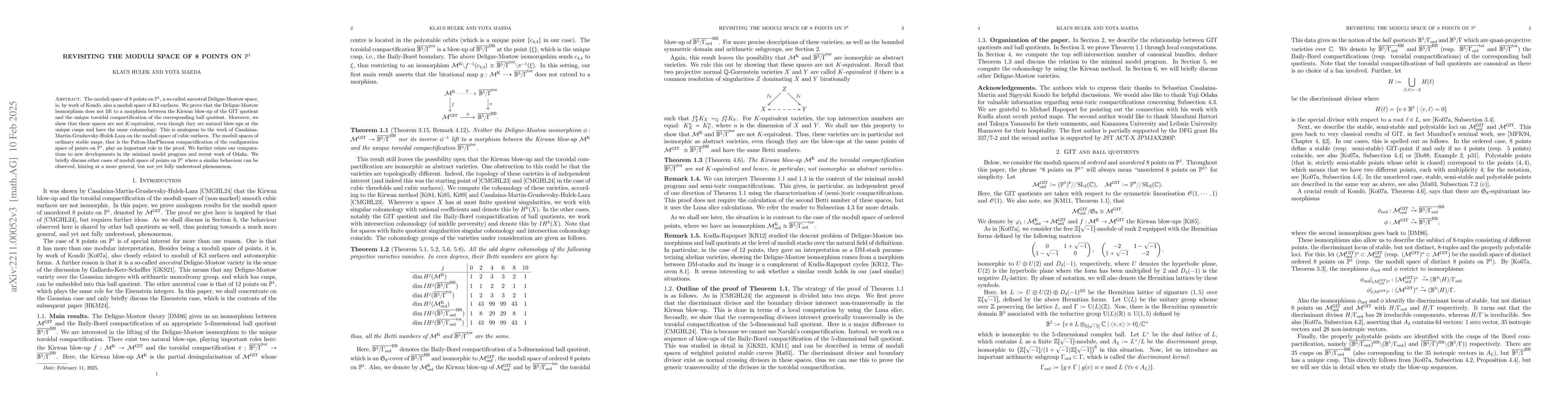 Thumbnail for Revisiting the moduli space of 8 points on $\mathbb{P}^1$