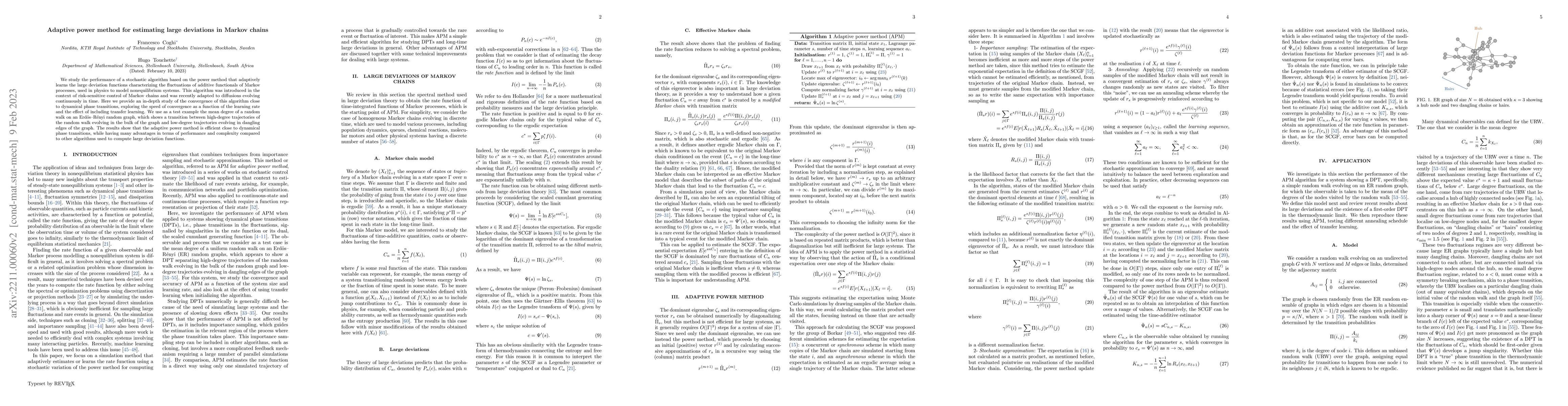 Thumbnail for Adaptive power method for estimating large deviations in Markov chains