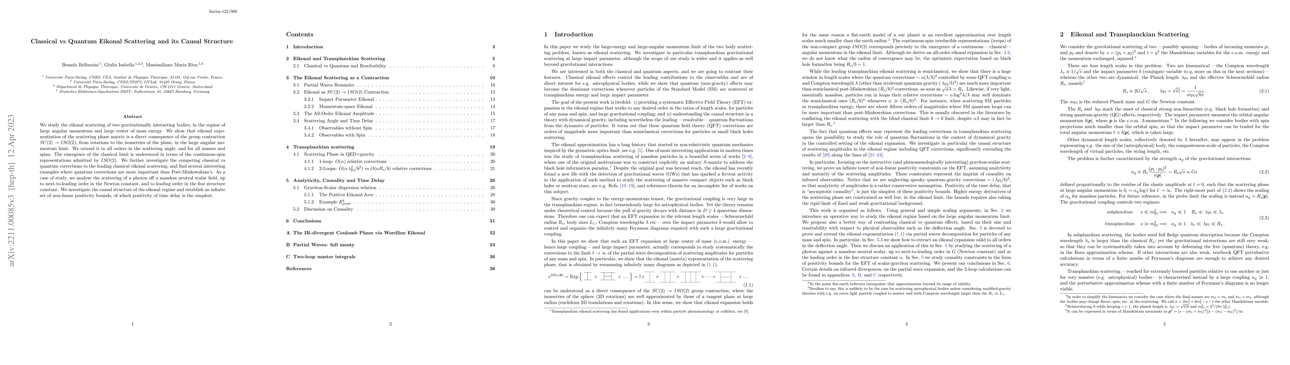 Thumbnail for Classical vs Quantum Eikonal Scattering and its Causal Structure