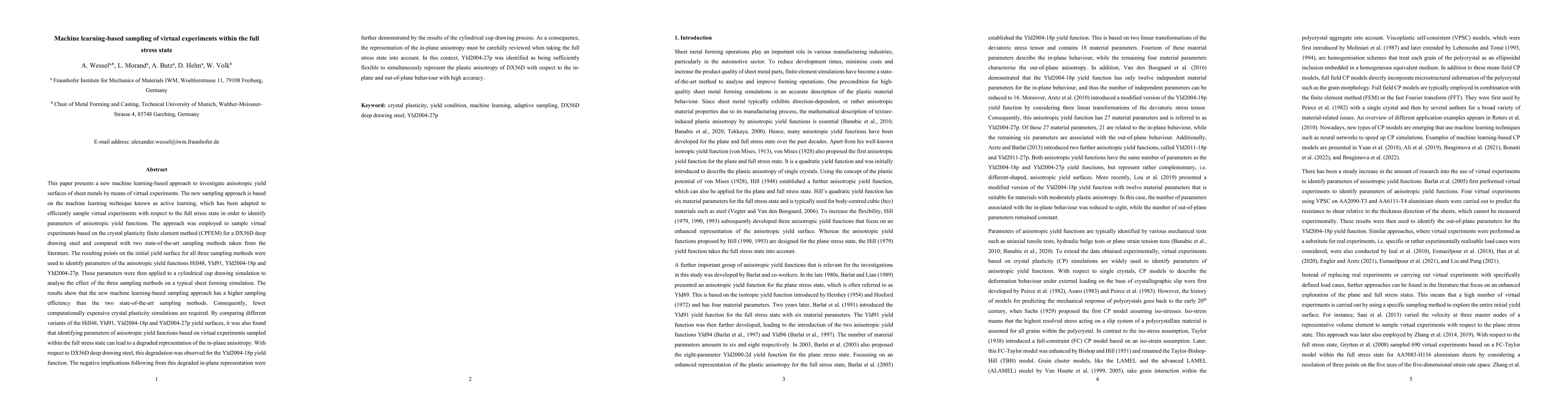 Thumbnail for Machine learning-based sampling of virtual experiments within the full
  stress state