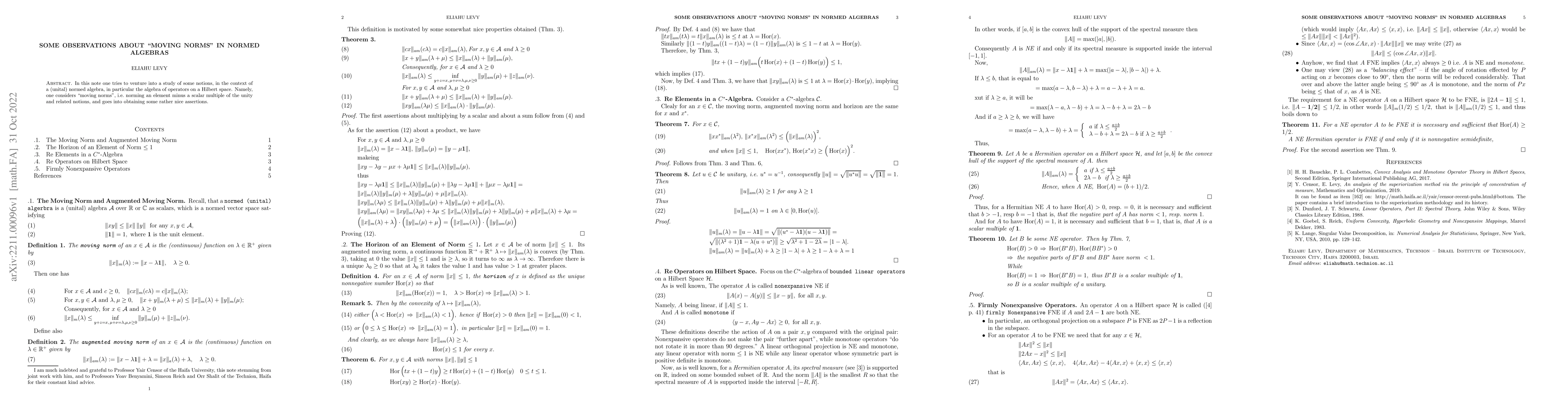 Thumbnail for Some Observations About "Moving Norms'' in Normed Algebras