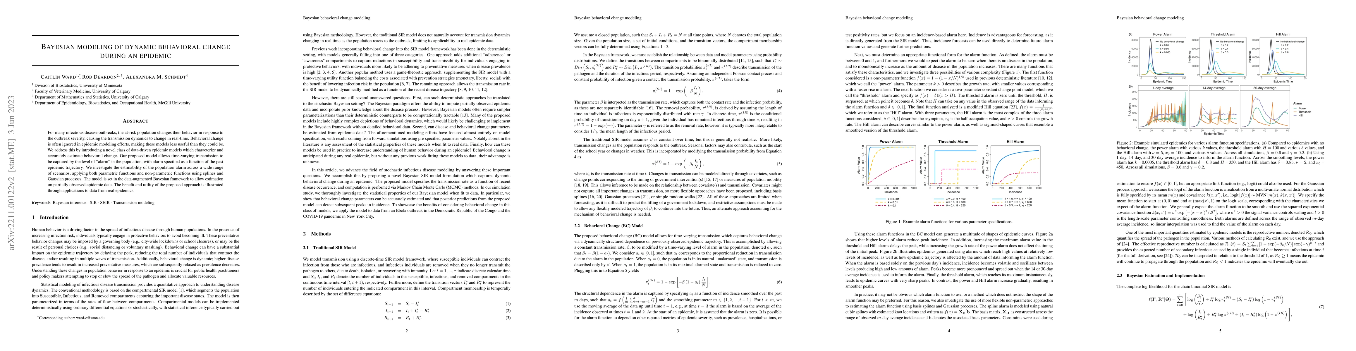 Thumbnail for Bayesian Modeling of Dynamic Behavioral Change During an Epidemic