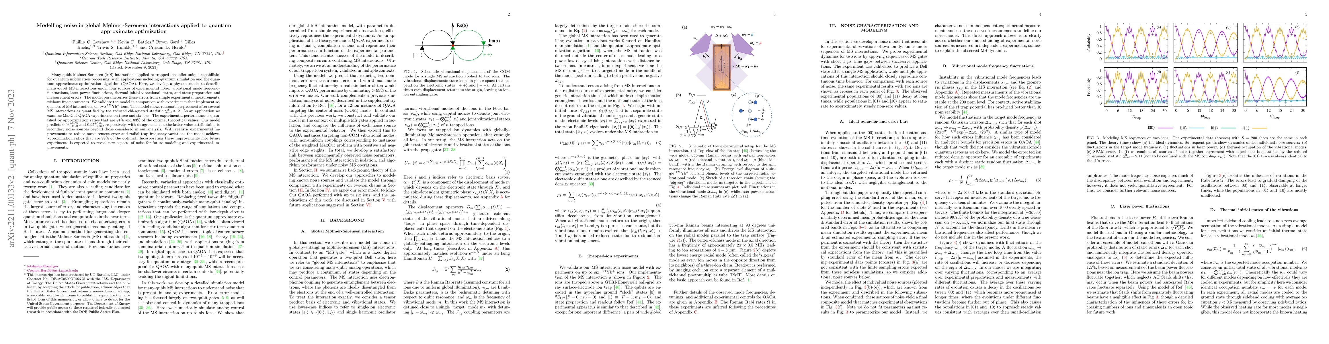 Thumbnail for Modelling noise in global Molmer-Sorensen interactions applied to
  quantum approximate optimization