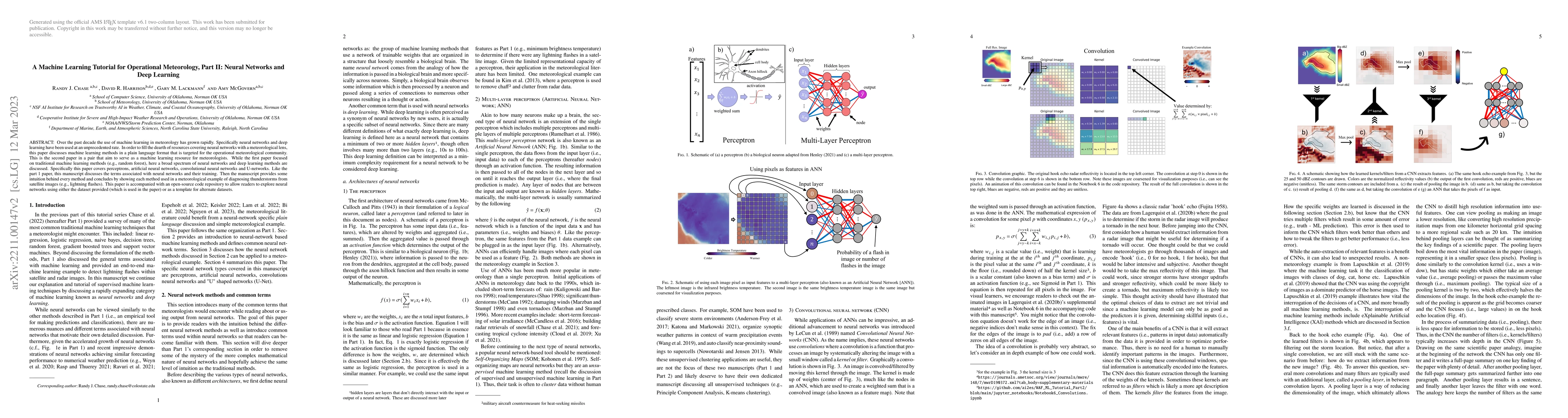 Thumbnail for A Machine Learning Tutorial for Operational Meteorology, Part II: Neural
  Networks and Deep Learning