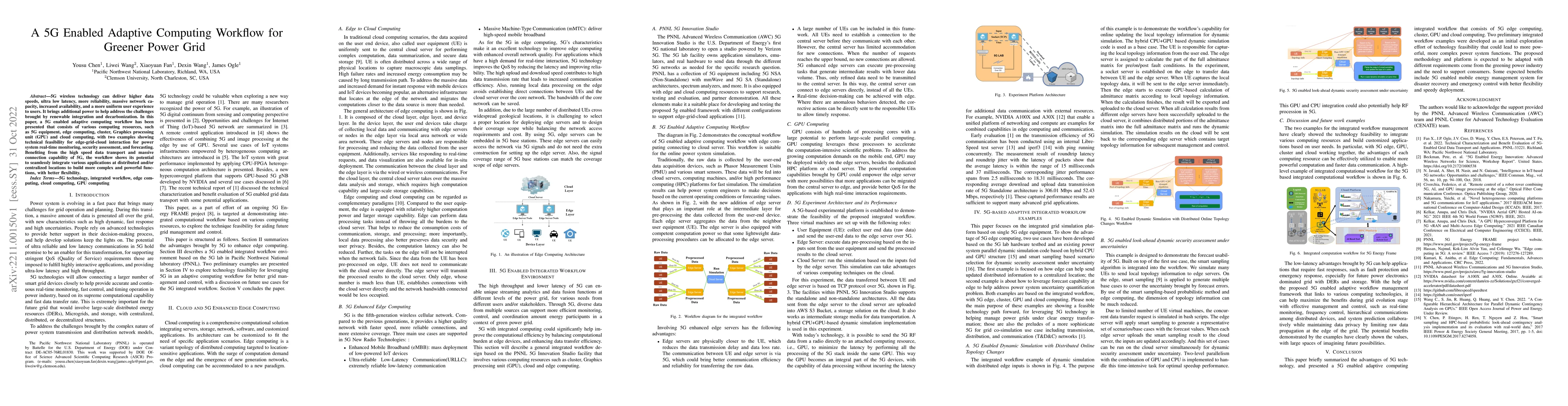 Thumbnail for A 5G Enabled Adaptive Computing Workflow for Greener Power Grid