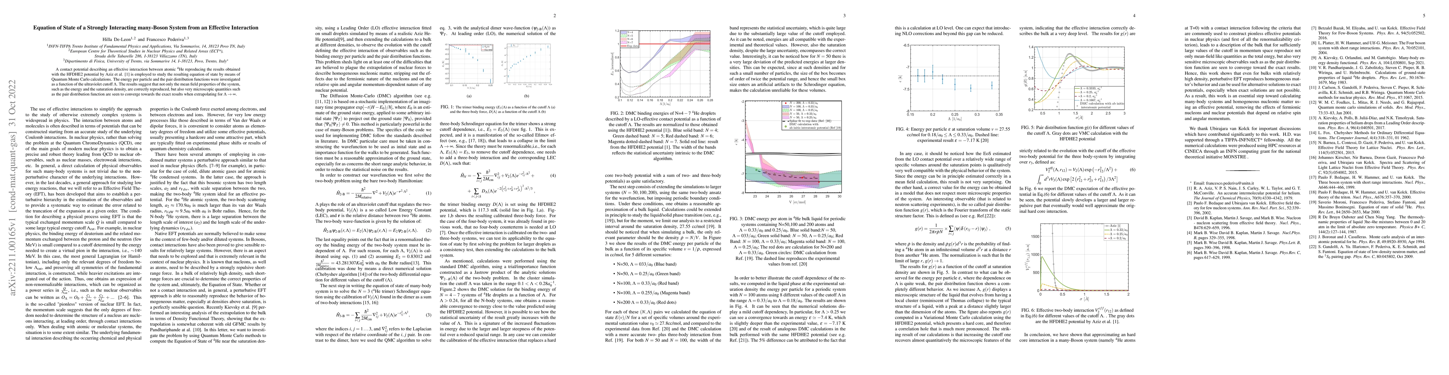Thumbnail for Equation of State of a Strongly Interacting many-Boson System from an
  Effective Interaction