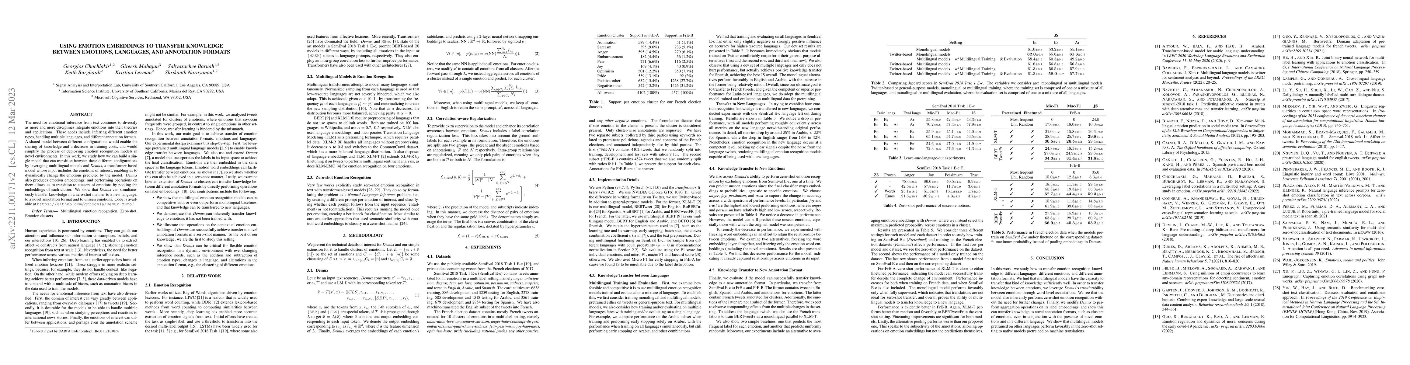 Thumbnail for Using Emotion Embeddings to Transfer Knowledge Between Emotions,
  Languages, and Annotation Formats