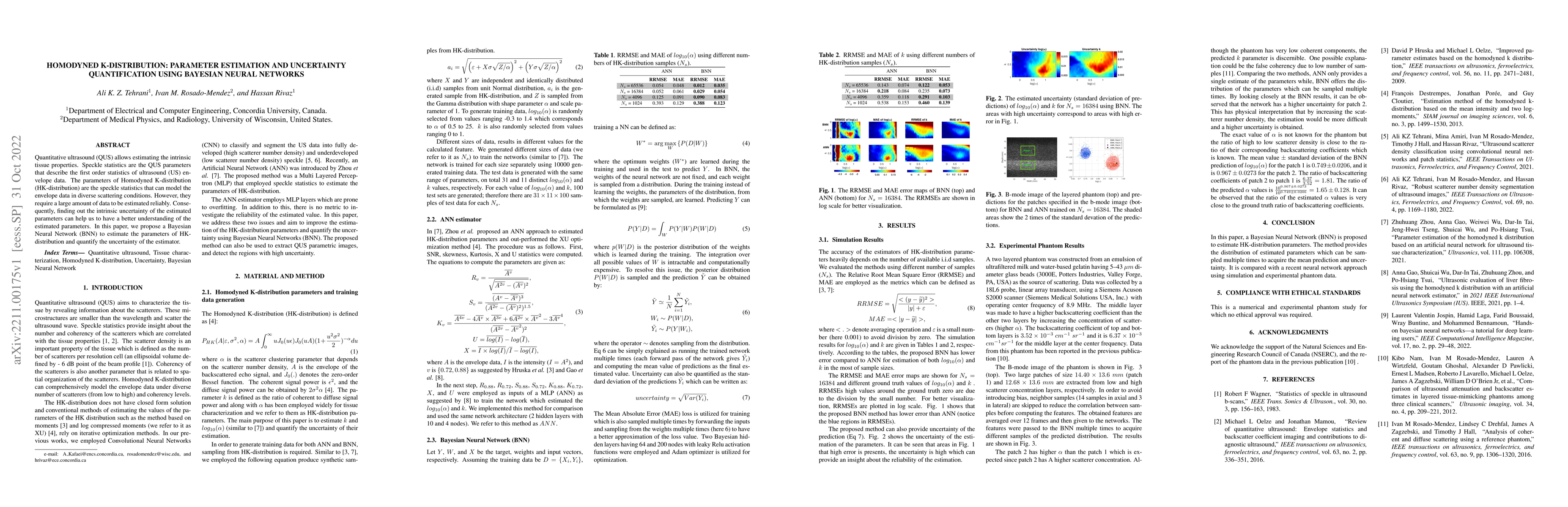 Thumbnail for Homodyned K-distribution: parameter estimation and uncertainty
  quantification using Bayesian neural networks
