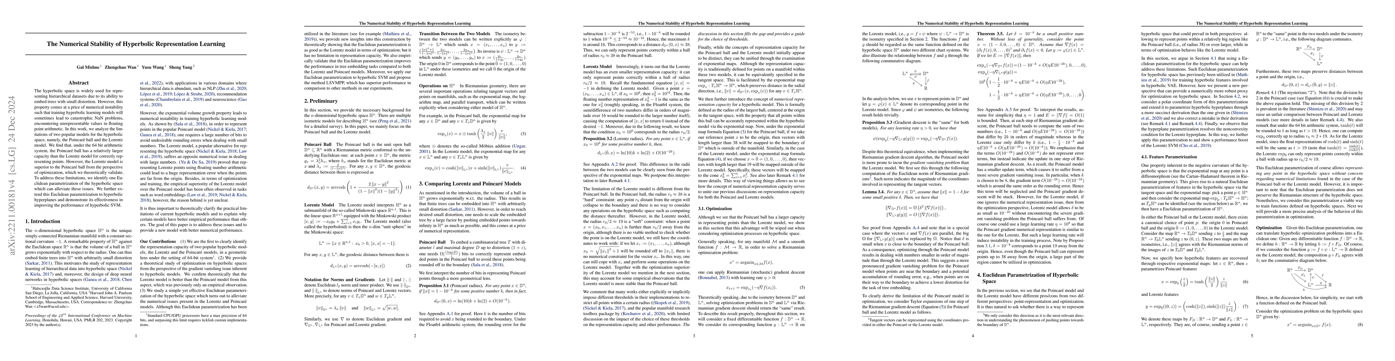 Thumbnail for The Numerical Stability of Hyperbolic Representation Learning