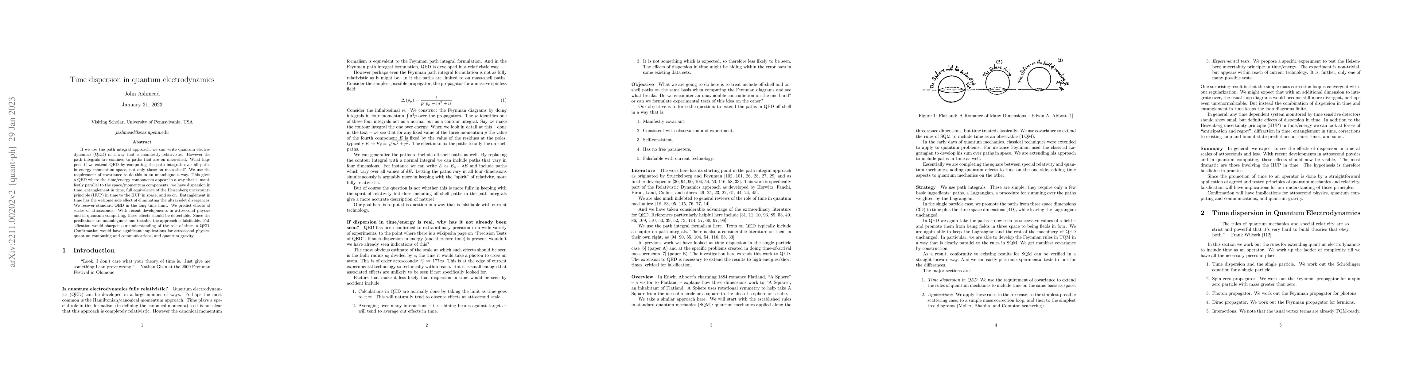 Thumbnail for Time dispersion in quantum electrodynamics