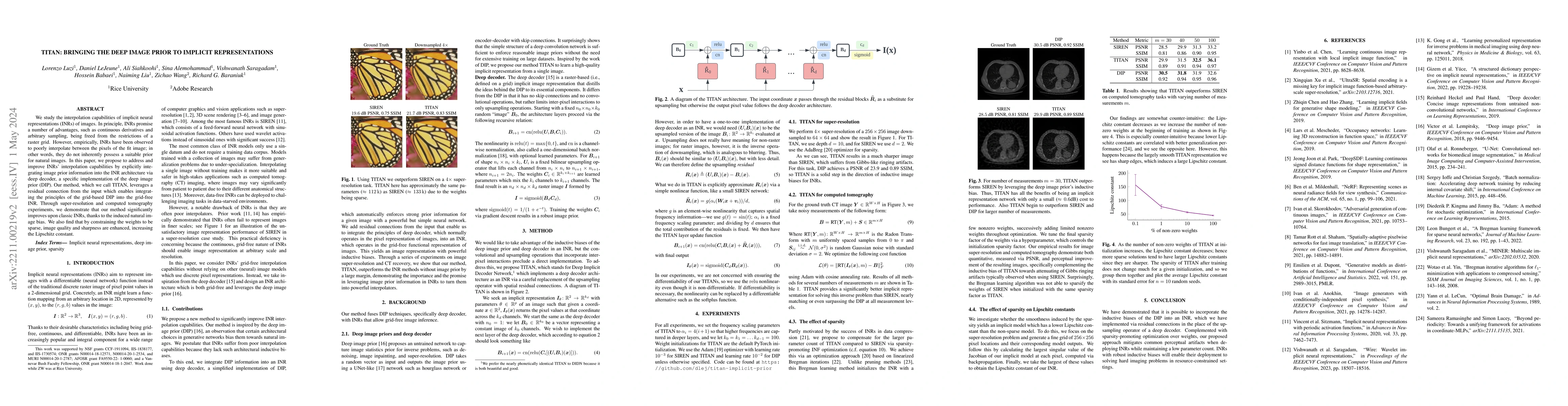 Thumbnail for TITAN: Bringing The Deep Image Prior to Implicit Representations