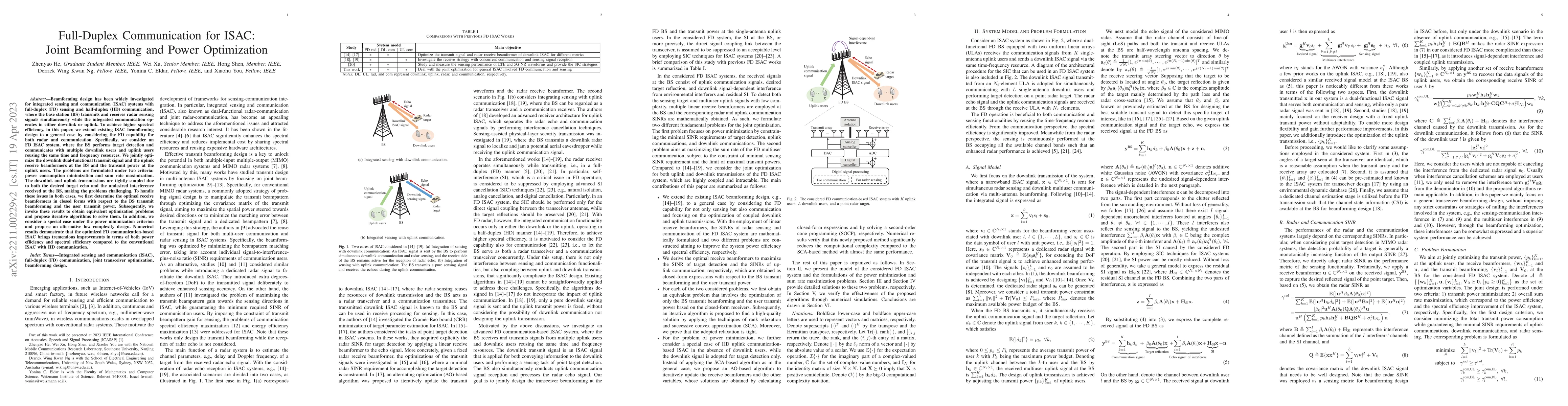 Thumbnail for Full-Duplex Communication for ISAC: Joint Beamforming and Power
  Optimization