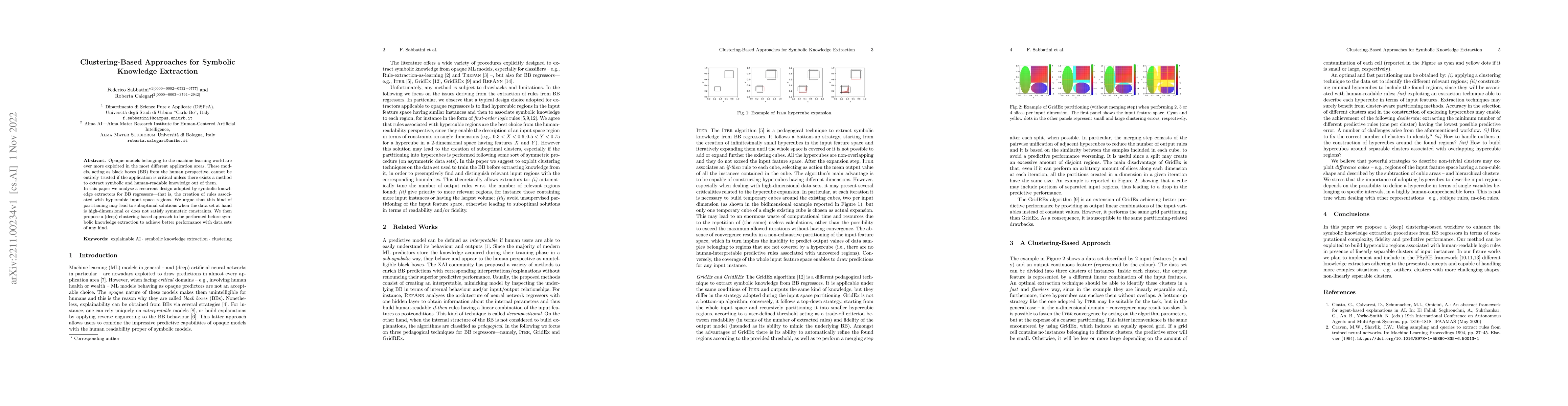Thumbnail for Clustering-Based Approaches for Symbolic Knowledge Extraction
