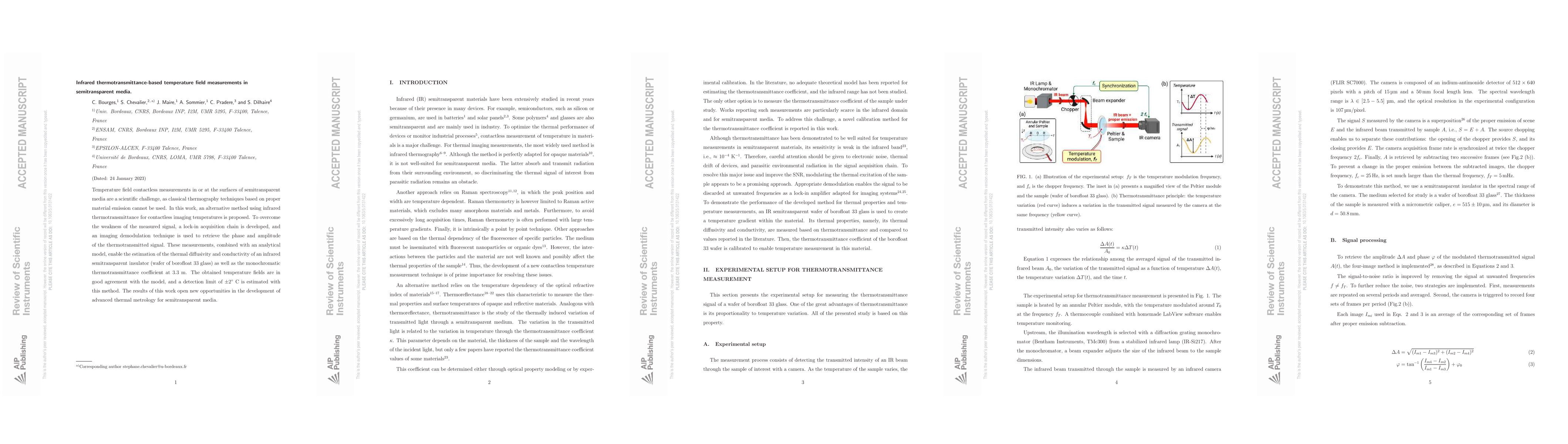 Thumbnail for Infrared thermotransmittance-based temperature field measurements in
  semitransparent media