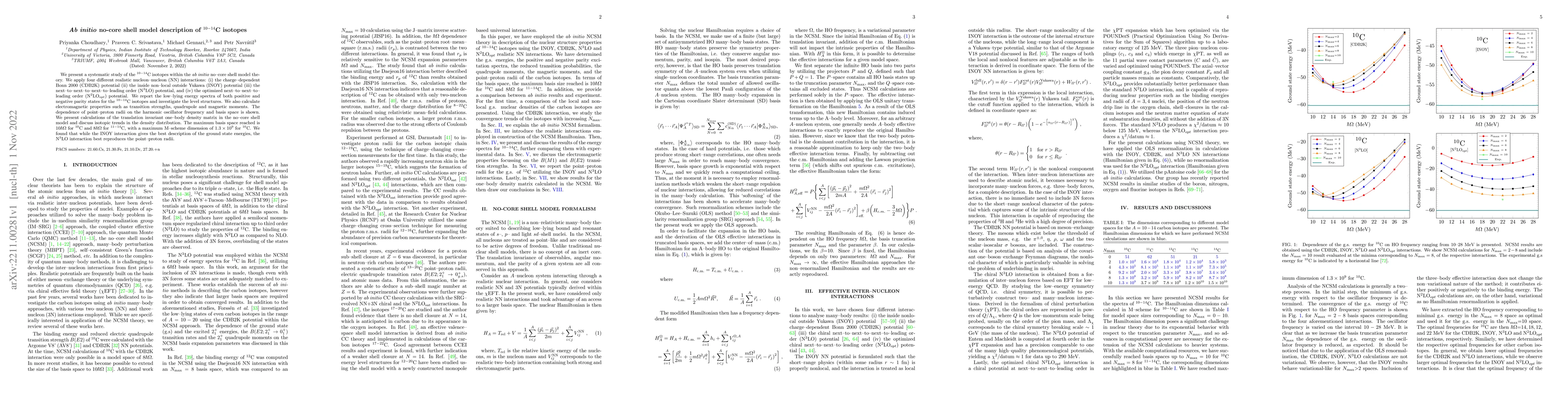 Thumbnail for Ab initio no-core shell model description of $^{10-14}$C isotopes