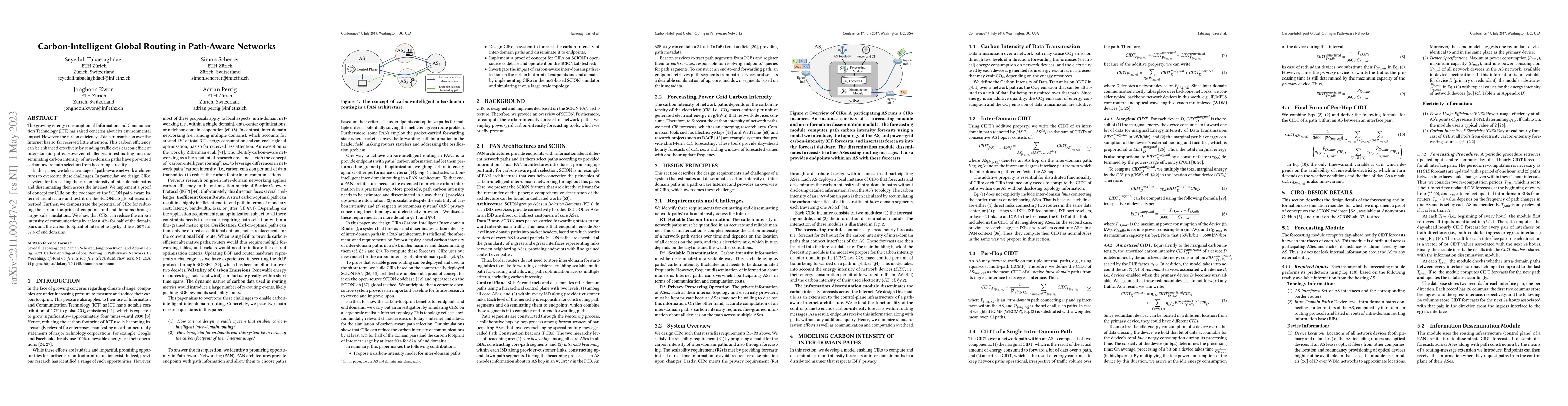 Thumbnail for Carbon-Intelligent Global Routing in Path-Aware Networks