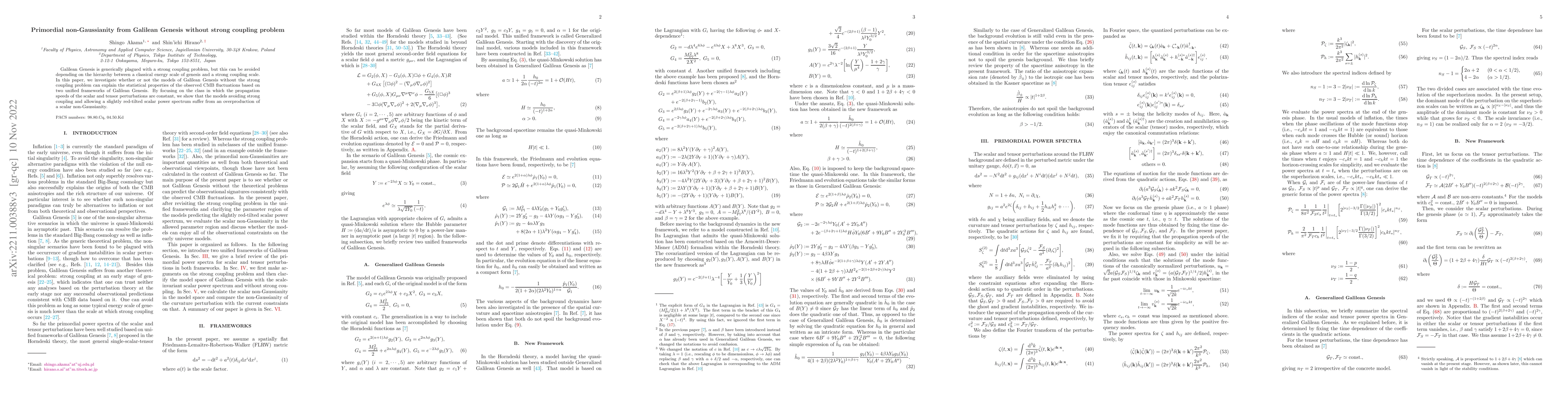Thumbnail for Primordial non-Gaussianity from Galilean Genesis without strong coupling
  problem