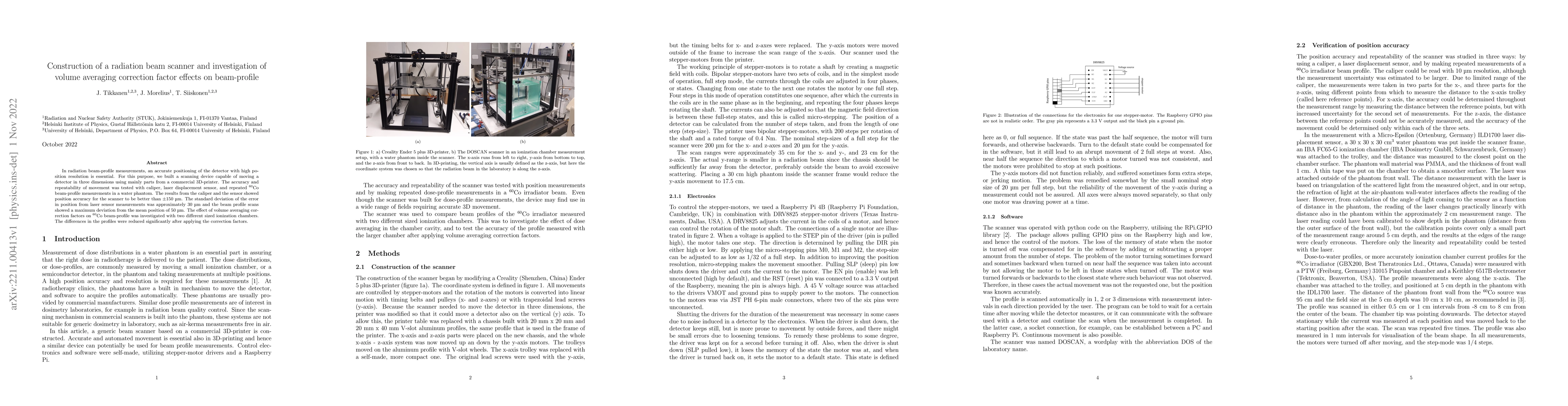 Thumbnail for Construction of a radiation beam scanner and investigation of volume
  averaging correction factor effects on beam-profile