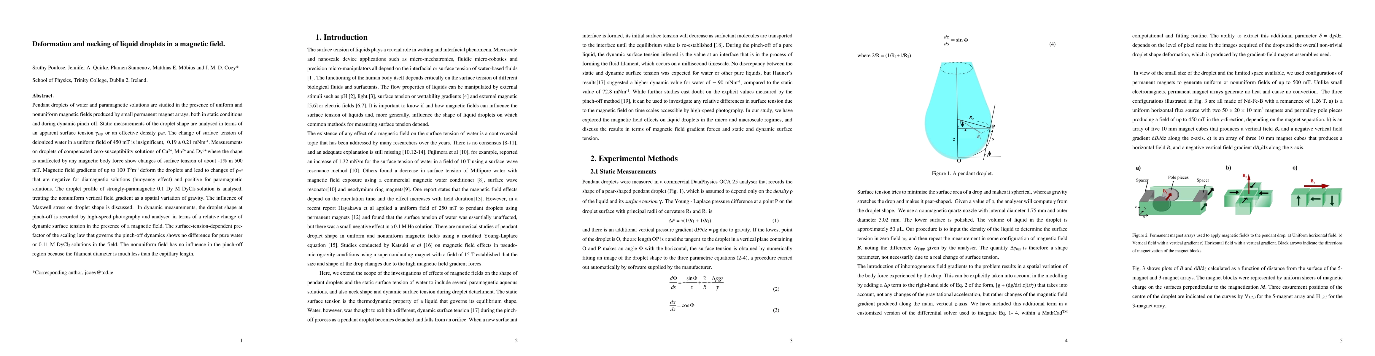 Thumbnail for Deformation and necking of liquid droplets in a magnetic field