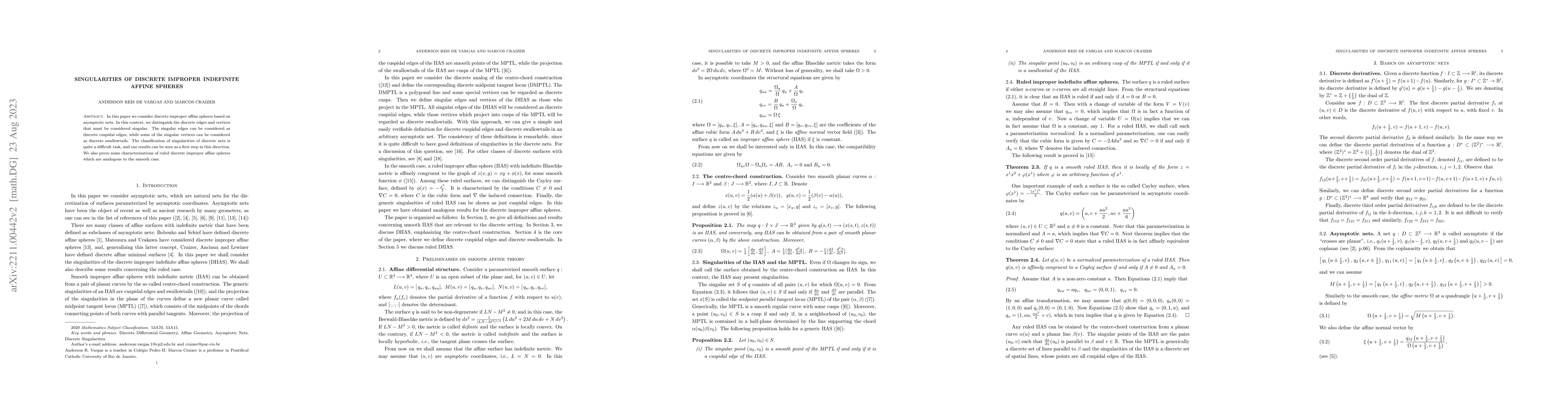 Thumbnail for Singularities of Discrete Improper Indefinite Affine Spheres