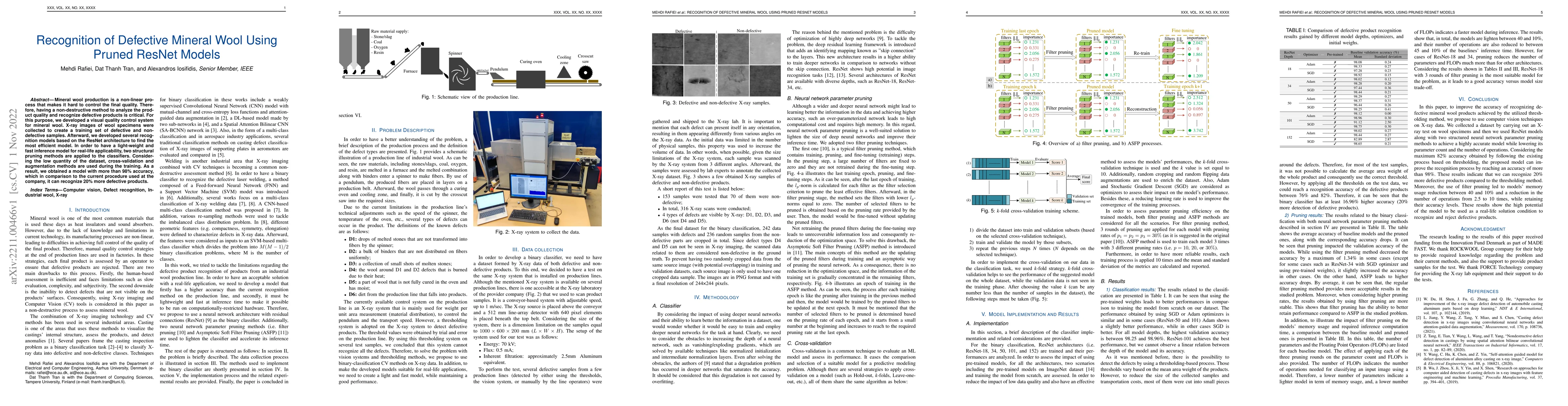 Thumbnail for Recognition of Defective Mineral Wool Using Pruned ResNet Models