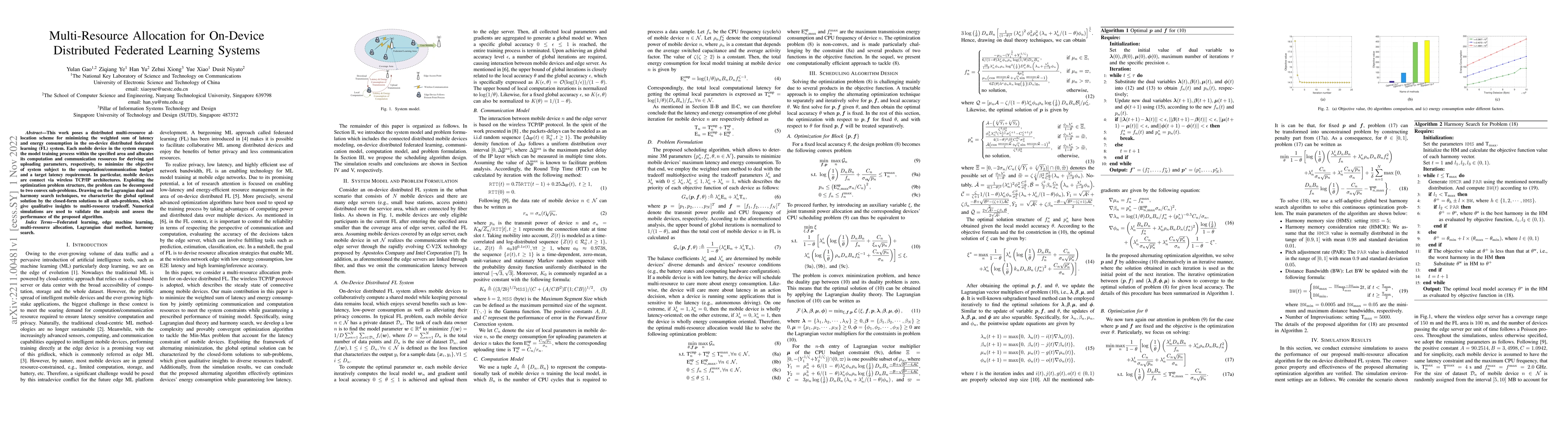 Thumbnail for Multi-Resource Allocation for On-Device Distributed Federated Learning
  Systems