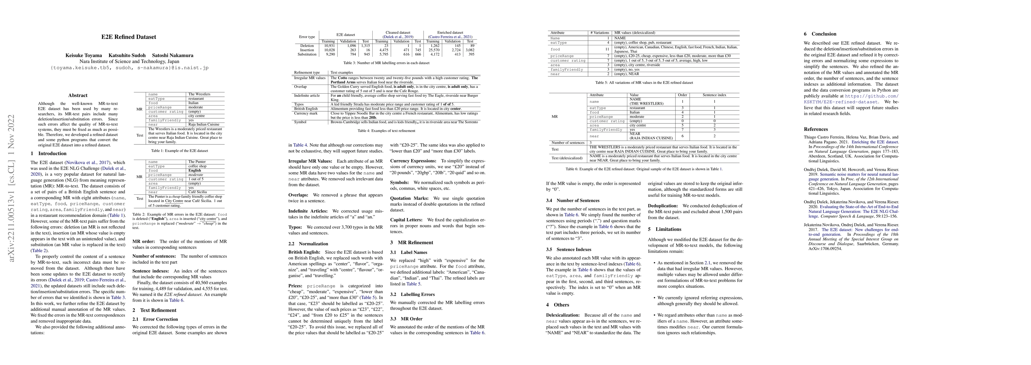 Thumbnail for E2E Refined Dataset