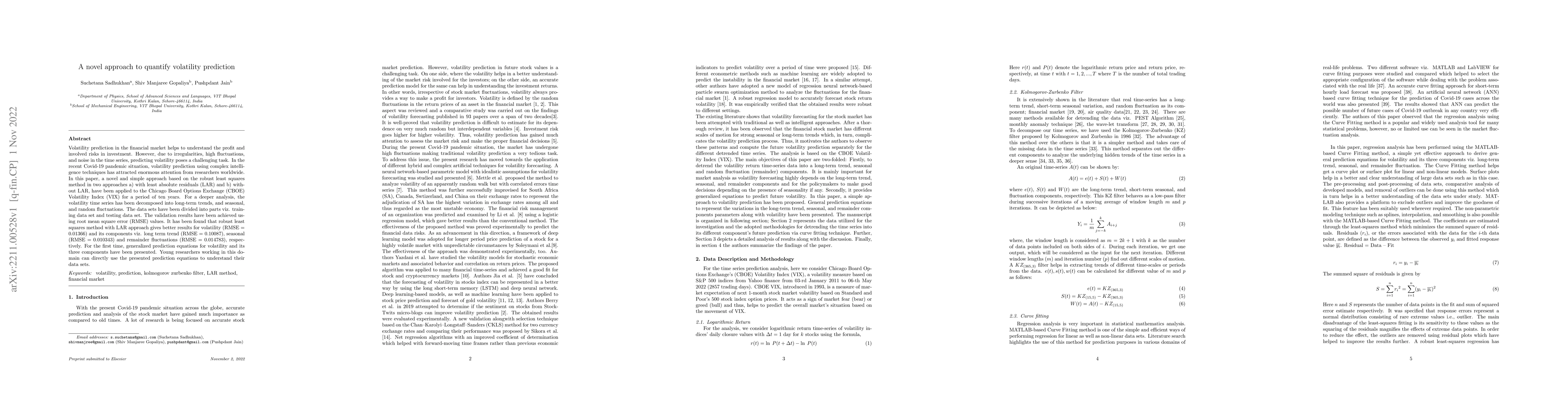 Thumbnail for A novel approach to quantify volatility prediction