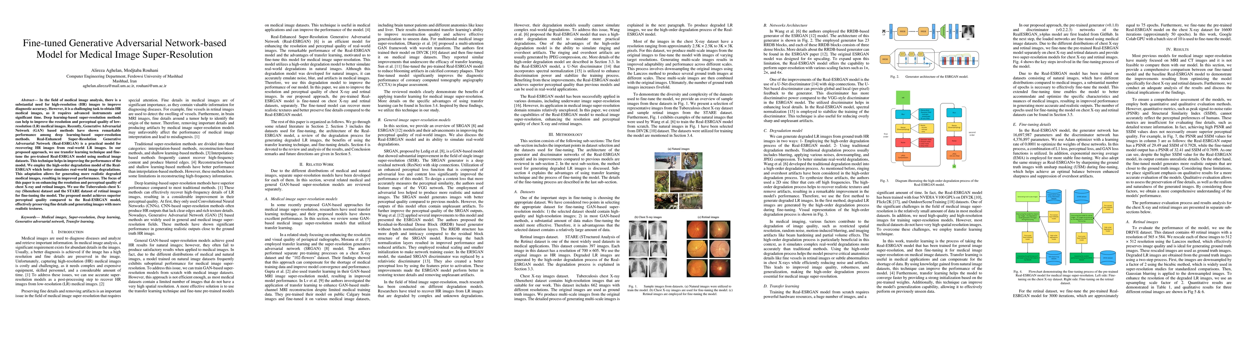 Thumbnail for Fine-tuned Generative Adversarial Network-based Model for Medical Image
  Super-Resolution