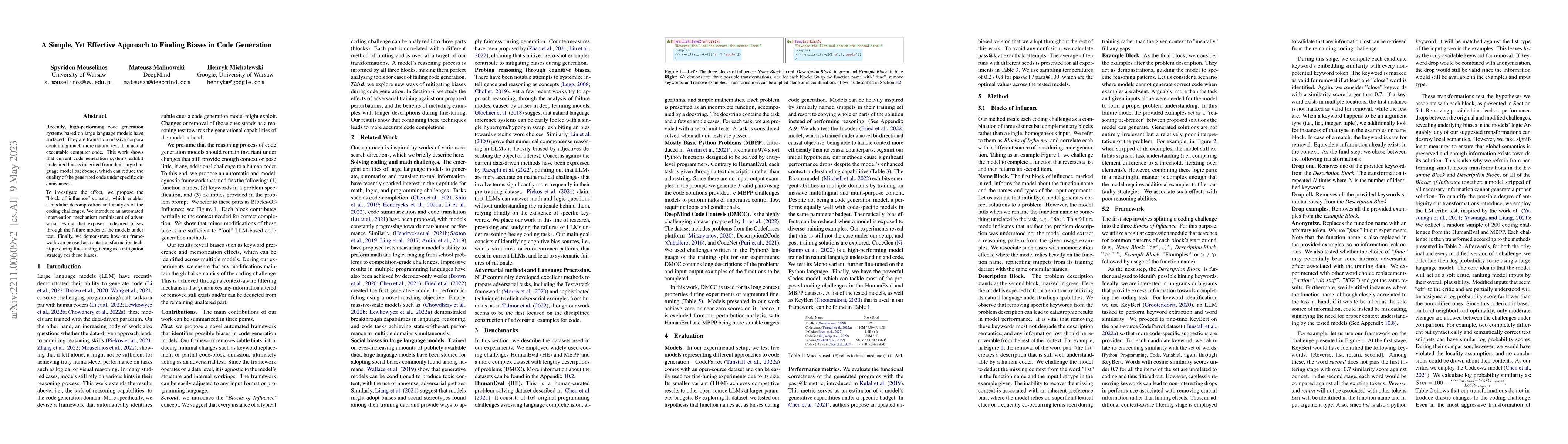 Thumbnail for A Simple, Yet Effective Approach to Finding Biases in Code Generation