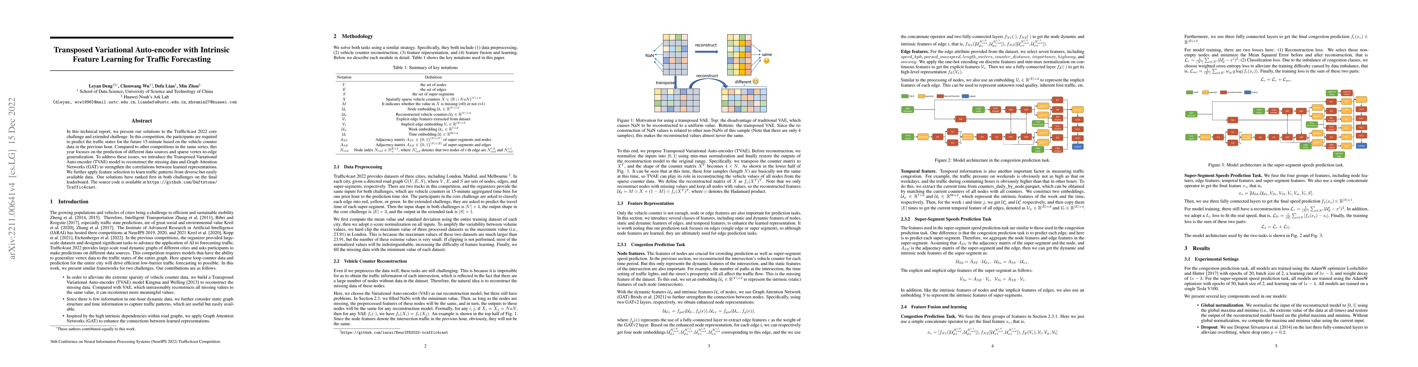 Thumbnail for Transposed Variational Auto-encoder with Intrinsic Feature Learning for
  Traffic Forecasting